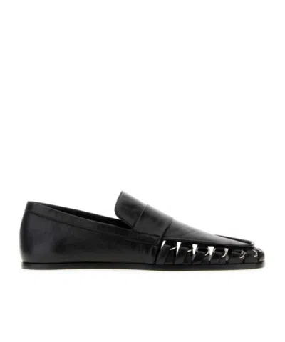 Jil Sander Round-toe Loafers In Black