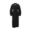 Jil Sander Black Double-breasted Coat In Virgin Wool In Black