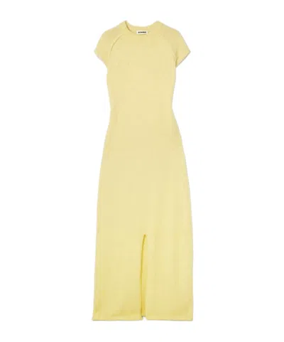 Jil Sander Round-neck Dress In Yellow