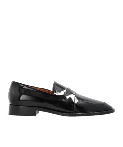 Jil Sander Round-toe Leather Loafers In Black