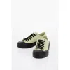Jil Sander Rubber Sole Jungle Canvas Lace-up Sneakers