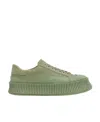 Jil Sander Man Sneakers Military Green Size 7 Textile Fibers In Green