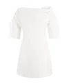 Jil Sander Ruched-detail Short Dress In White