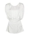 Jil Sander Ruched-detailed Sleeveless Blouse In White