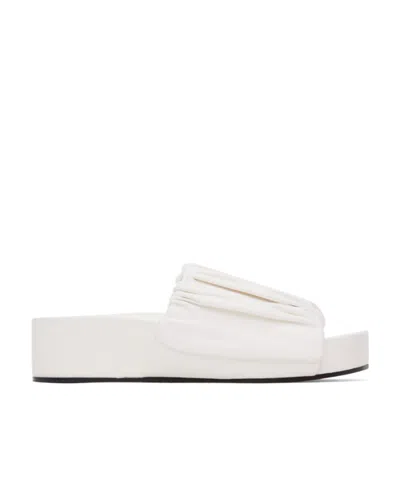 JIL SANDER JIL SANDER RUCHED PLATFORM SANDALS