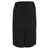 Jil Sander Ruched Waist Skirt In Black Wool In Black