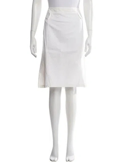 Pre-owned Jil Sander Ruffle Embellishment Knee-length Skirt In Neutral