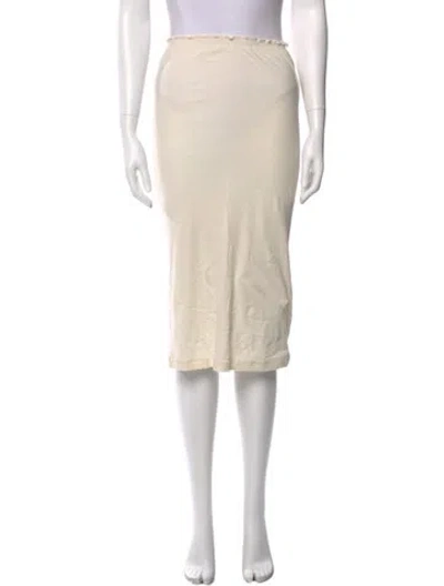 Pre-owned Jil Sander Ruffle Embellishment Knee-length Skirt In Neutral