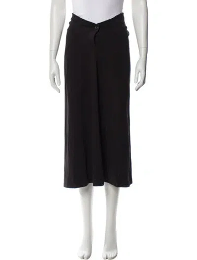 Pre-owned Jil Sander Ruffle Embellishment Midi Length Skirt In Black