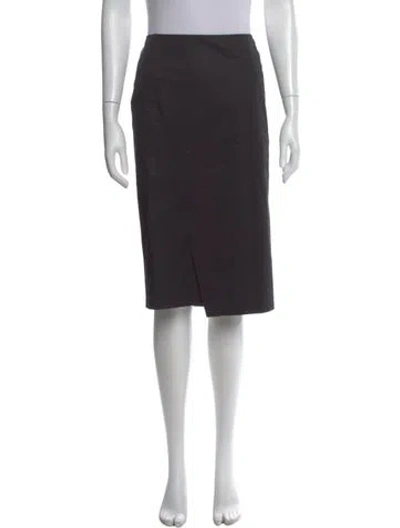 Pre-owned Jil Sander Ruffle Embellishment Midi Length Skirt In Black