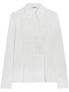 Jil Sander Ruffle Long Sleeves Shirt In 白色