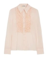 Jil Sander Ruffle-trim Shirt In Nude