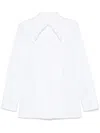 Jil Sander Ruffle-trim Shirt In 白色