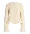 Jil Sander Ruffled Cropped Jacket In Beige