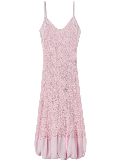 Jil Sander Ruffled Double Layer Vest In Blush Pink