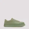 Jil Sander Man Sneakers Military Green Size 7 Textile Fibers In Thyme Green