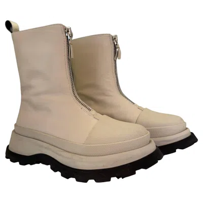 Pre-owned Jil Sander Sable Leather Boots It 38 In Brown