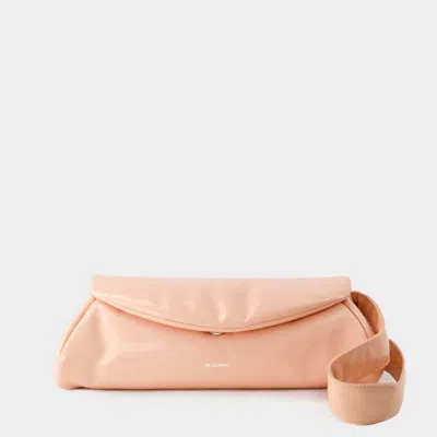 Jil Sander Sac Hobo Cannolo Grande Padded -  - Cuir - Peach Pearl In Pink