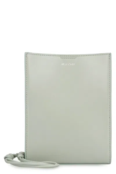 Jil Sander Sage Green Leather Shoulder Bag