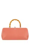 Jil Sander Salmon Leather Small Goji Bamboo Handbag In Pink