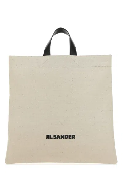Jil Sander Sand Canvas Handbag