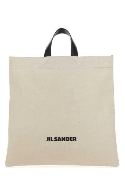 Jil Sander Sand Canvas Handbag