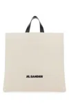Jil Sander Sand Canvas Shopping Bag In Gray