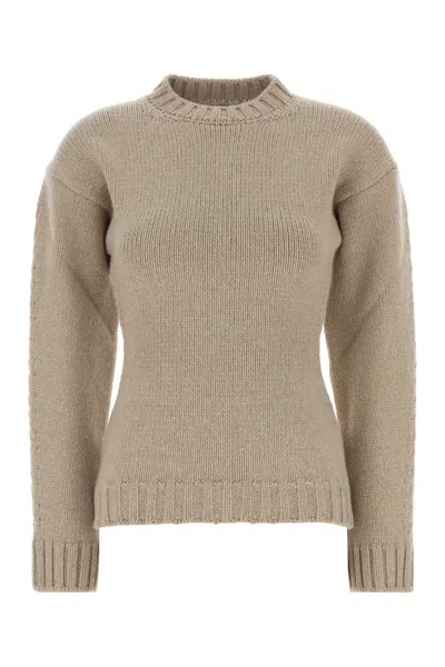 Jil Sander Sand Cashmere Sweater In Beige O Tan