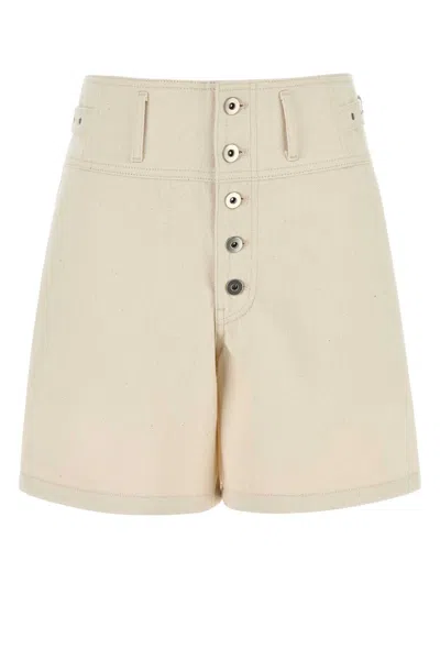 Jil Sander Sand Denim Bermuda Shorts In Neutral