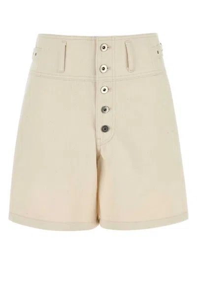 Jil Sander Sand Denim Bermuda Shorts In Beige