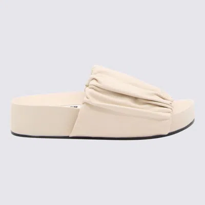 Jil Sander Sand Leather Slippers