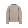 Jil Sander Sand Stone Cashmere Long Sleeves Cn Sweater In Multi