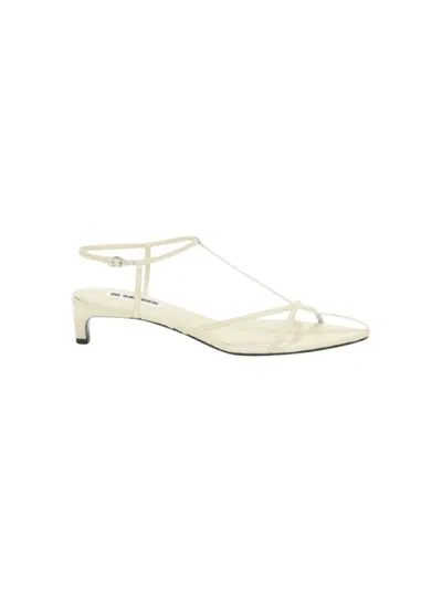 Jil Sander Sandal Heel Chalk In Neutrals