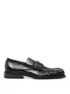 Jil Sander Leather Loafers In Black