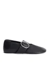 Jil Sander Smooth Leather Ballerinas In Black