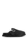 Jil Sander Zoccoli Con Fibbia In Rafia In Black