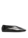 Jil Sander Square Ballet Flats In Black