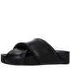 Jil Sander Quilted Leather Sandals In Nero Scuri