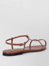 Jil Sander Sandals Heel Open Toe Strappy Ankle Strap In Brown