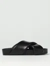 Jil Sander Black Sandals With Criss Cros Bands In Black