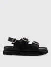 Jil Sander Buckle Strap Sandals In Black