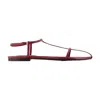 Jil Sander Pointy Toe Leather Sandals In Red