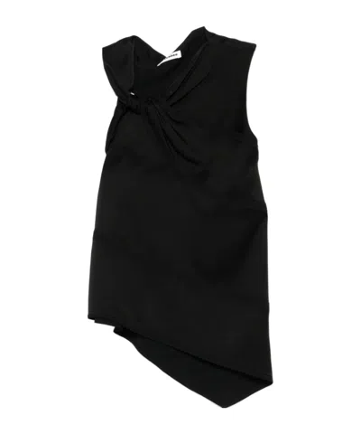 JIL SANDER JIL SANDER SLEEVELESS KNOT DETAILED TOP