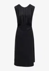 Jil Sander Women Sleeveless Satin Dress In Black