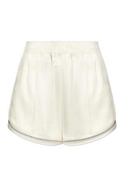 Jil Sander Satin Shorts In Beige