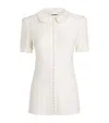 Jil Sander Off-white Fluid Viscose Flower Jacquard Shirt In White