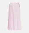 Jil Sander Satin Midi Skirt In Pink