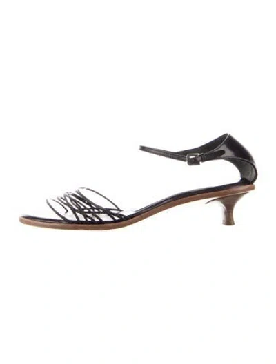Pre-owned Jil Sander Satin Sandals In Black