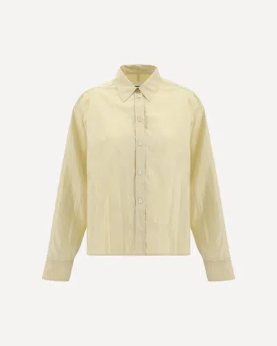 Jil Sander Women Satin Shirt In Yellow