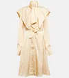 Jil Sander Satin Shirt Dress In Dune